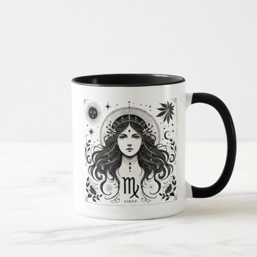 Virgo Zodiac Astrology Gift Tasse (Rechts)