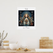 Virgo Zodiac Astrology Name & Birthday Poster (Küche)
