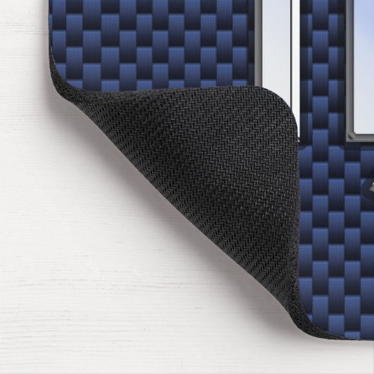 Virgo Zodiac auf Navy Blue Carbon Fibre Print Styl Mousepad (Ecke)