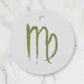 VIRGO Zodiac August September Babydusche Geschenkanhänger (Rückseite)