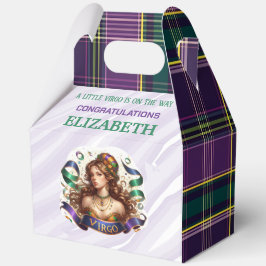 Virgo Zodiac Baby Shower 5"w x 3"l x 6.5"h Geschenkschachtel