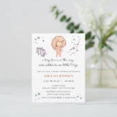Virgo Zodiac Baby Shower Invitation Feiertagskarte (Stehend Vorderseite)