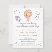 Virgo Zodiac Baby Shower Invitation Feiertagskarte (Vorderseite)