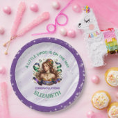 Virgo Zodiac Baby Shower Lavender and Green Pappteller (Party)