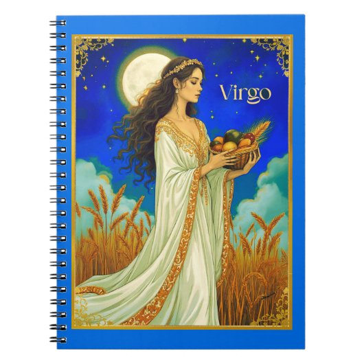 Virgo Zodiac Beauty Under a Night Sky Notizblock (Vorderseite)