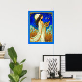Virgo Zodiac Beauty Under a Night Sky Poster (Heimbüro)