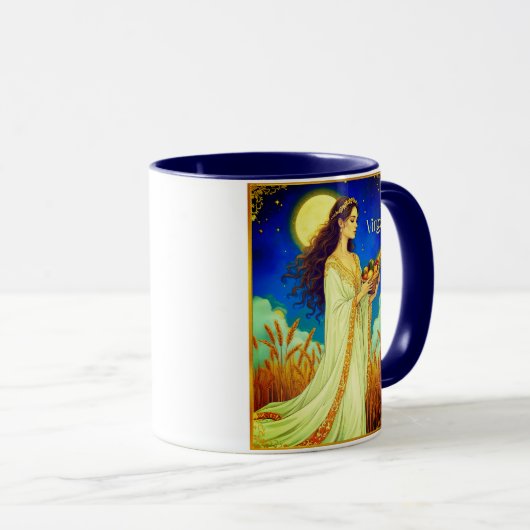 Virgo Zodiac Beauty Under a Night Sky Tasse (VorderseiteRechts)
