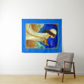 Virgo Zodiac Beauty Under a Night Sky Wandteppich (Beispiel (Horizontal))