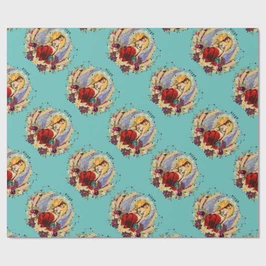 Virgo Zodiac Birthday Geschenkpapier (Flach)