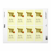 VIRGO ZODIAC BIRTHDAY Orange Gray Agate (Vorne)