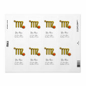 VIRGO ZODIAC BIRTHDAY Orange Gray Agate (Vorne)