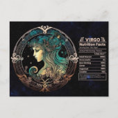 Virgo Zodiac Birthday Postcard Postkarte (Vorderseite)