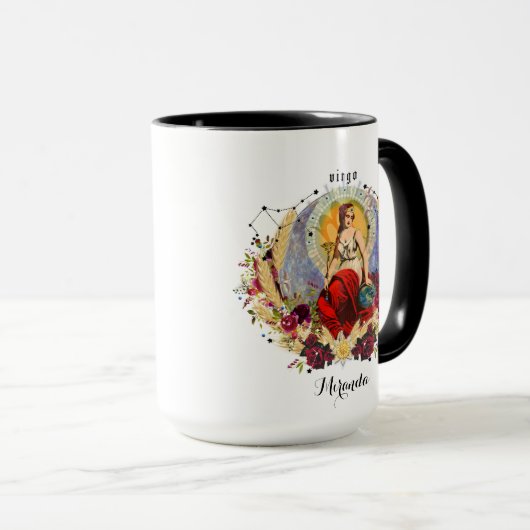 Virgo Zodiac Birthday Tasse (VorderseiteRechts)
