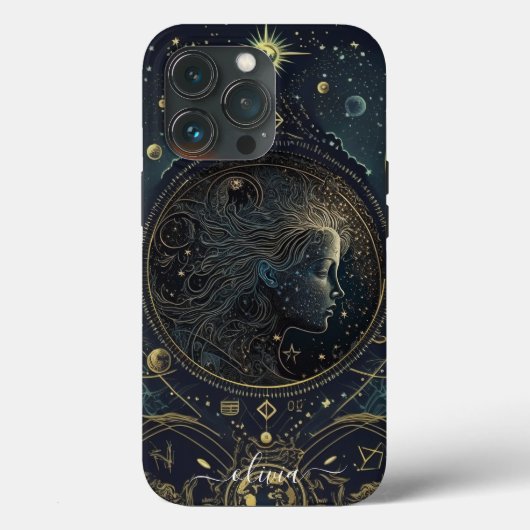 Virgo zodiac Black and gold Case-Mate iPhone Fall Hülle (Rückseite)