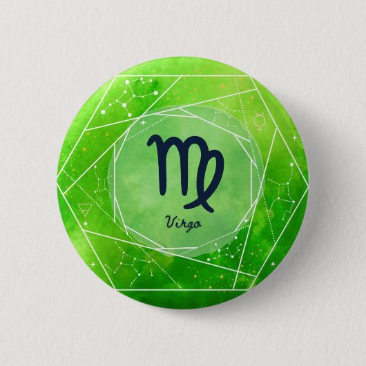Virgo Zodiac Button (Vorderseite)