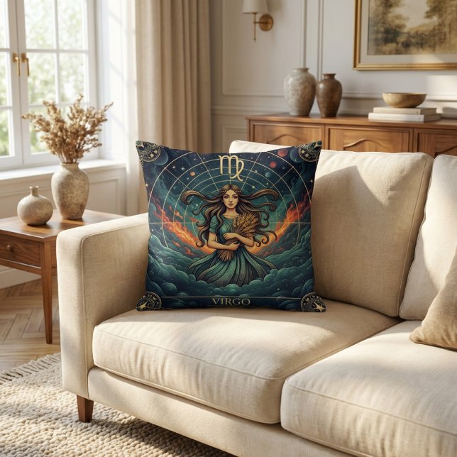 Virgo Zodiac Celestial Kissen (Von Creator hochgeladen)