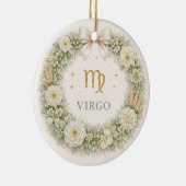 Virgo Zodiac Christmas Ornament – Winter Floral Wr (Rechts)