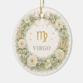 Virgo Zodiac Christmas Ornament – Winter Floral Wr (Links)