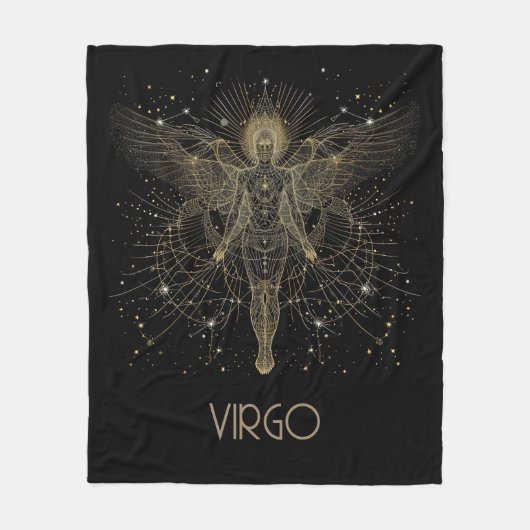 Virgo Zodiac Constellation Fleece Blanket (Vorderseite)