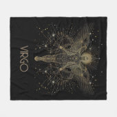 Virgo Zodiac Constellation Fleece Blanket (Vorderseite (Horizontal))