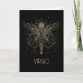 Virgo Zodiac Constellation Folded Card Dankeskarte (Vorderseite)