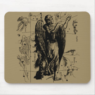 Virgo Zodiac Constellation Hevelius 1690 Mousepad
