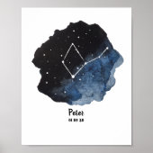 Virgo Zodiac Constellation Sign Poster (Vorne)