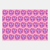 Virgo Zodiac Coquette Herz Birthday Cake Geschenkpapier Set (Vorderseite)