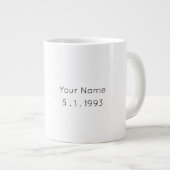 Virgo Zodiac Custom Geburtstag Jumbo-Tasse (Vorderseite Rechts)