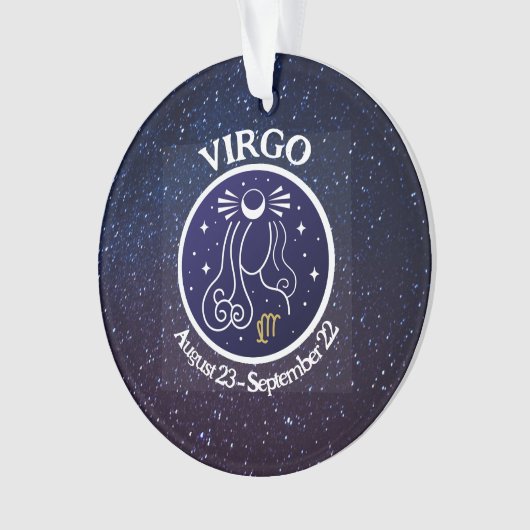 Virgo Zodiac Design Acrylic Ornament (Vorderseite)
