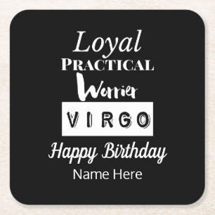 Virgo Zodiac Fun Charakteristika Geburtstag Rechteckiger Pappuntersetzer