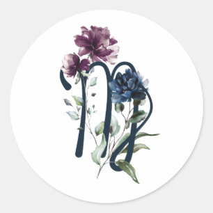 Virgo Zodiac-Glyphe Runder Aufkleber