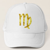 Virgo Zodiac Gold Symbol Truckerkappe (Vorderseite)