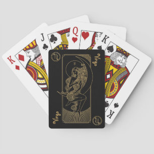 Virgo Zodiac Gold und Black Design Spielkarten