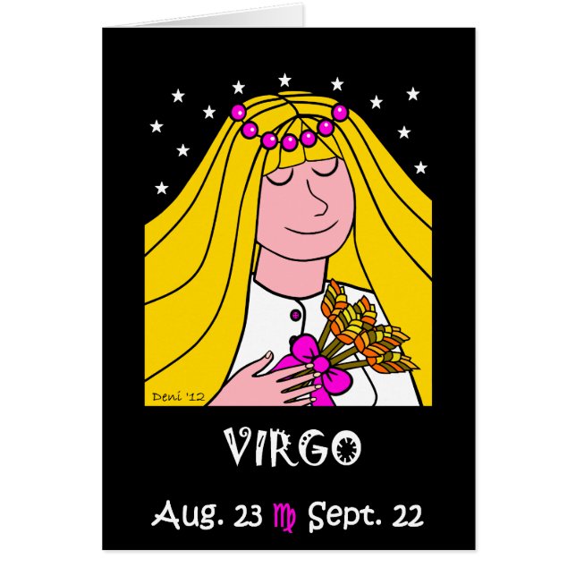VIRGO - ZODIAC GREETCARD (Vorne)