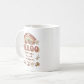 Virgo Zodiac Groovy Retro Floral Rainbow Kaffeetasse (Vorderseite Links)