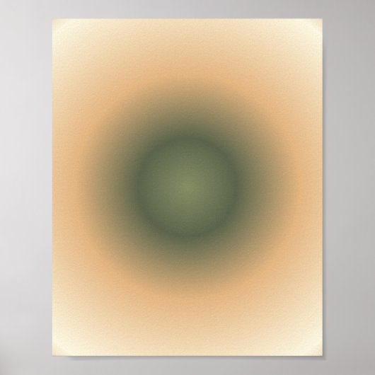 Virgo Zodiac, grünbraune Aura Gradient Poster (Vorne)