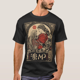 Virgo Zodiac Japanische Kunst Eastern Style Maid T-Shirt