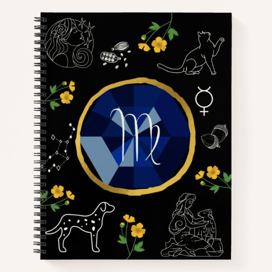 Virgo Zodiac Journal Notizblock (Vorderseite)