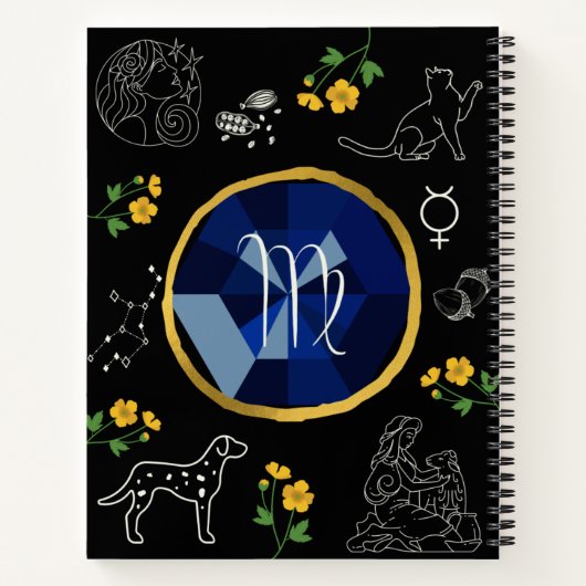 Virgo Zodiac Journal Notizblock (Rückseite)