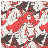 Virgo Zodiac Kunstmuster Stoff (Nahaufnahme)