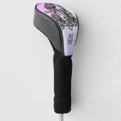 Virgo Zodiac Lila Monogram Golf Head Cover Headcover (angewinkelt)