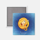 Virgo Zodiac-Magnet Magnet (Vorderseite/Rückseite)