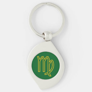 Virgo Zodiac Metal Schlüsselanhänger