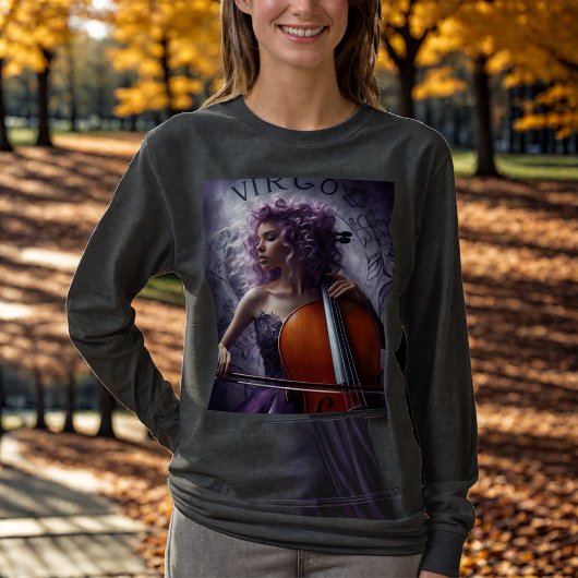 Virgo Zodiac Musician Cello T-Shirt
