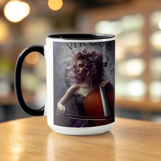 Virgo Zodiac Musician Cello Tasse