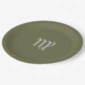 Virgo Zodiac - Olive Pappteller (Schrägansicht)