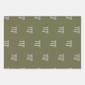 Virgo Zodiac - Olivenfarbe Geschenkpapier Set (Vorderseite 3)