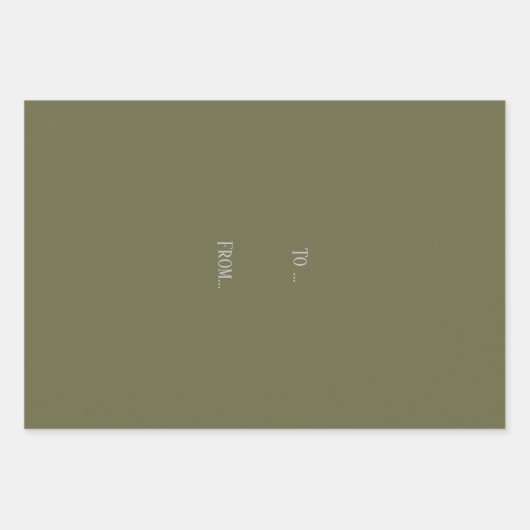 Virgo Zodiac - Olivenfarbe Geschenkpapier Set (Vorderseite 2)