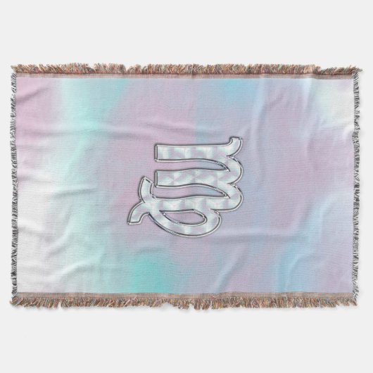 Virgo Zodiac on Pastels Nacre Mother of Pearl Decke (Vorderseite)